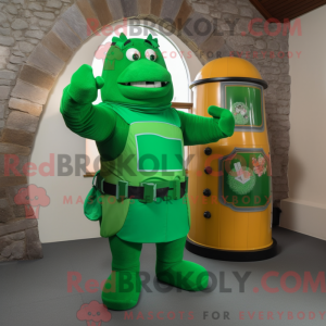 Mascot character of a Green...