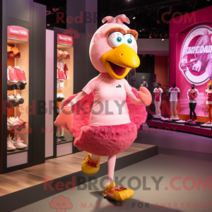 Mascot character of a Pink...