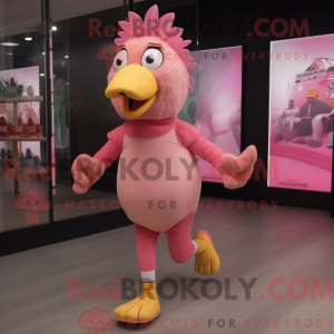Mascot character of a Pink...