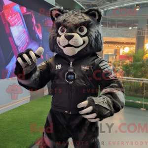 Máscara de tigre preto com...