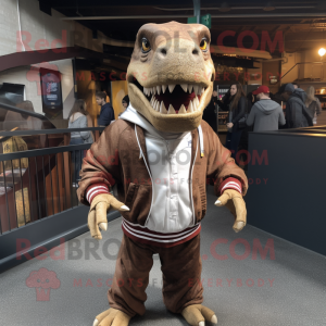 Brown Allosaurus mascotte...