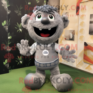 Mascot character of a Gray...