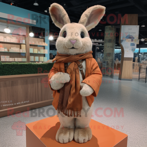 Tan Rabbit mascotte kostuum...