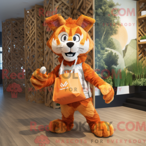 Maskotfigur af en Orange...