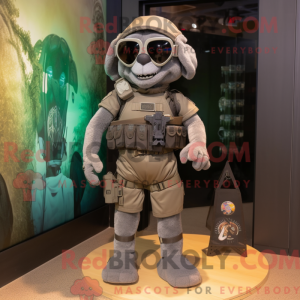 Mascot character of a Gray...