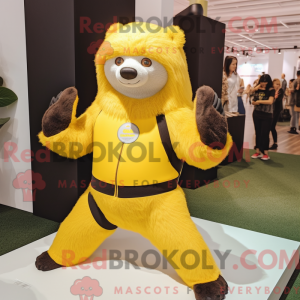 Personaje mascota de un oso...