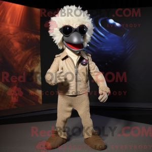 Mascot character of a Beige...