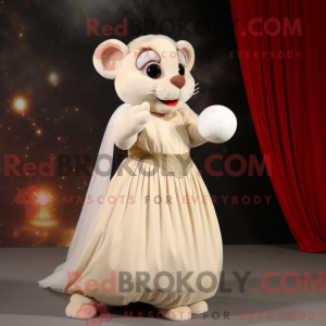 Mascot character of a Beige...