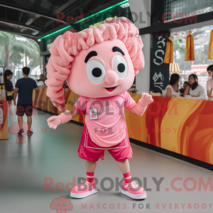 Mascot character of a Pink...