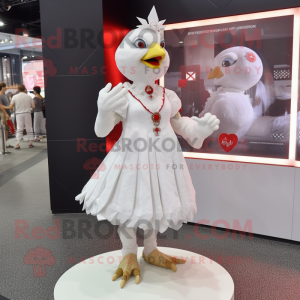 White Hens maskot kostume...