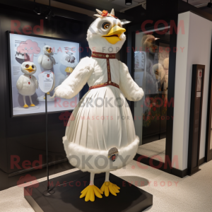 White Hens mascotte kostuum...