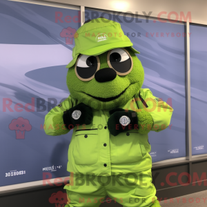Postava maskota Lime Green...