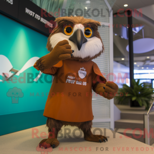 Mascot character of a Brown...