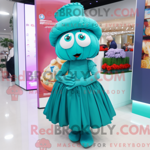 Mascottefiguur van een Teal...