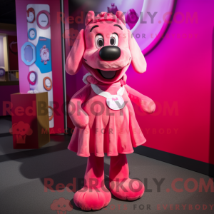 Mascot character of a Pink...
