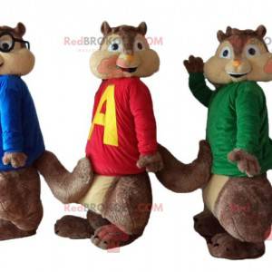 3 ekorren maskotar från Alvin and the Chipmunks - Redbrokoly.com