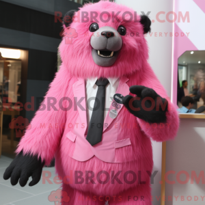 Personaje mascota de un oso...