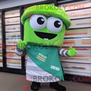 Mascot character of a Green...
