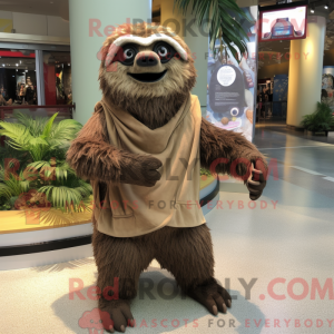 Mascot character of a Brown...