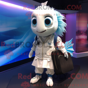 Maskot karakter af en hvid...