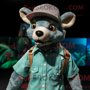 Mascot character of a Teal...