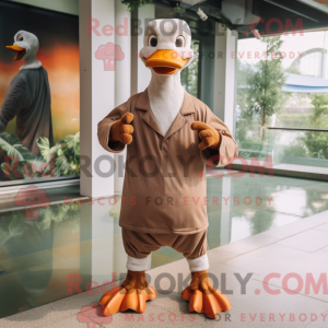 Personaje mascota de cisnes...