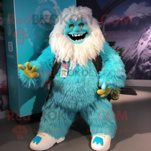 Turkis Yeti maskot drakt...