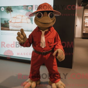 Maskottchen einer roten...