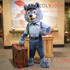 Mascot character of a Navy...