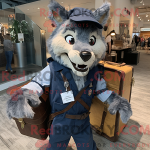 Mascot character of a Navy...