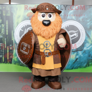 Mascot character of a Brown...