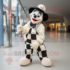 Cream Mime maskot kostume...