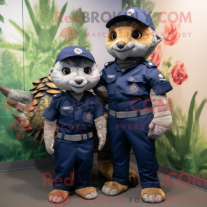 Maskot karakter af en Navy...