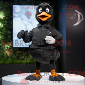 Maskot karakter af en sort...