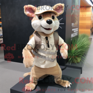 Mascot character of a Beige...