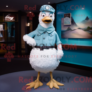 Mascot character of a Cyan...