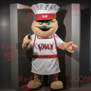 Maskot postava steaka...