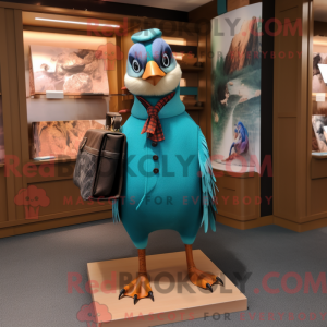 Mascot character of a Teal...