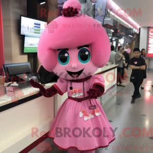 Mascot character of a Pink...