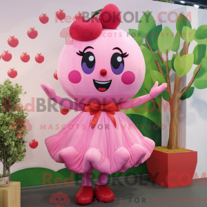 Mascot character of a Pink...