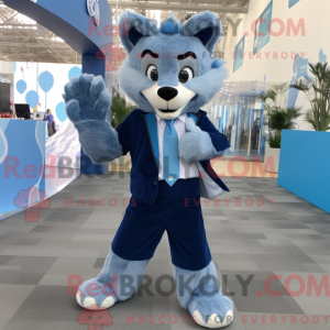 Mascot character of a Blue...