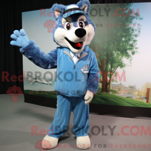 Mascot character of a Blue...