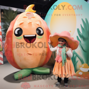 Mascot character of a Peach...