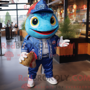 Postava maskota Blue Fish...