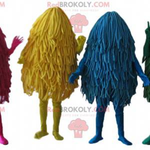 4 mascots of colorful mops and mops - Redbrokoly.com