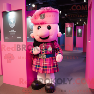 Mascot character of a Pink...