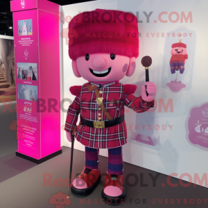 Mascot character of a Pink...
