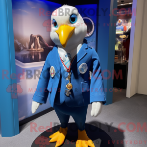 Mascot character of a Blue...