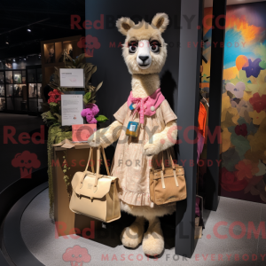 Mascot character of a Beige...