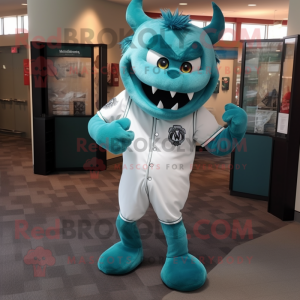 Postava maskota Teal Devil...